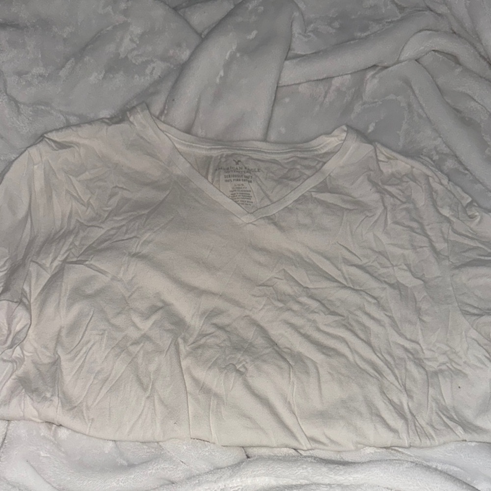 American Eagle Outfitters Basic White Short Sleeve Tee